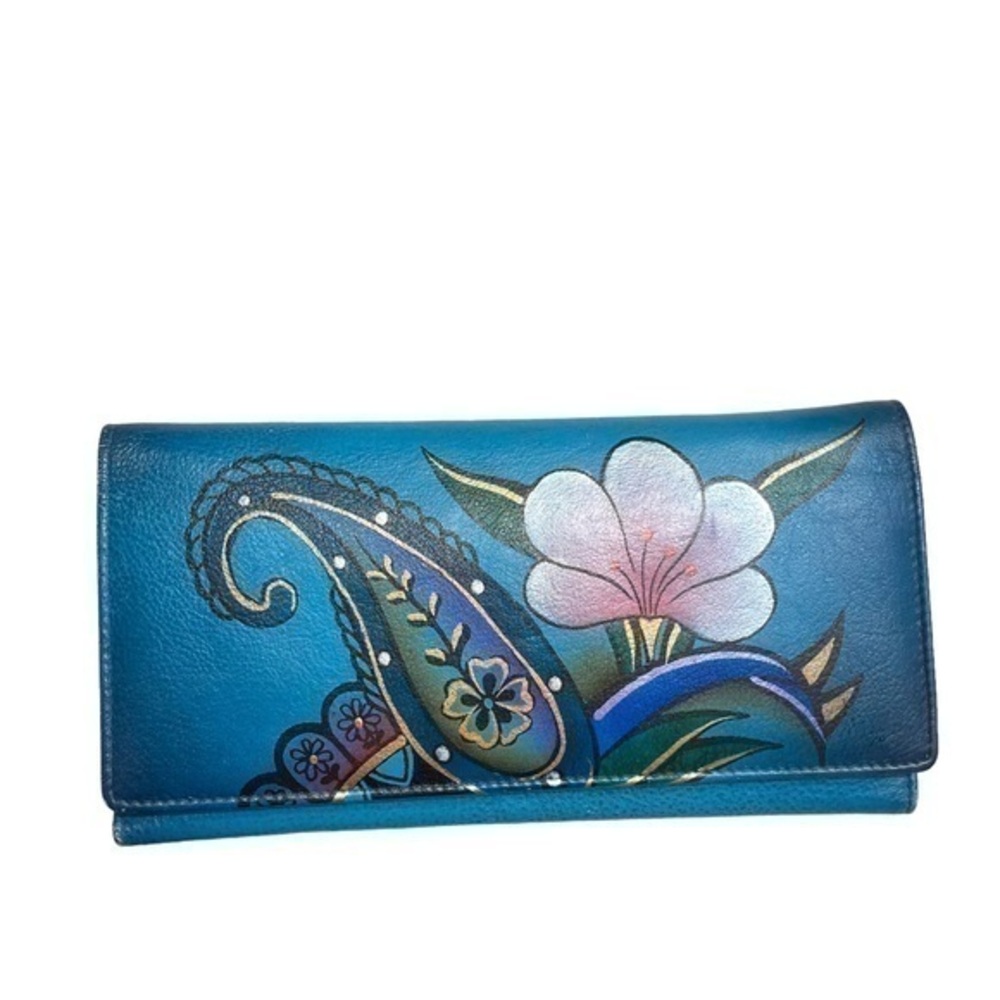 Anushka blue paisley floral wallet